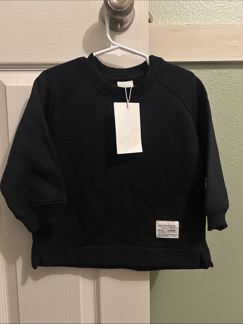 Zara Black Kids Crewneck Sweatshirt